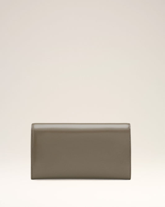 Portefeuille Continental Gris Paris Paris En Cuir Glacé