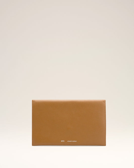 Porte Cartes Enveloppe Marron Etienne En Cuir Souple
